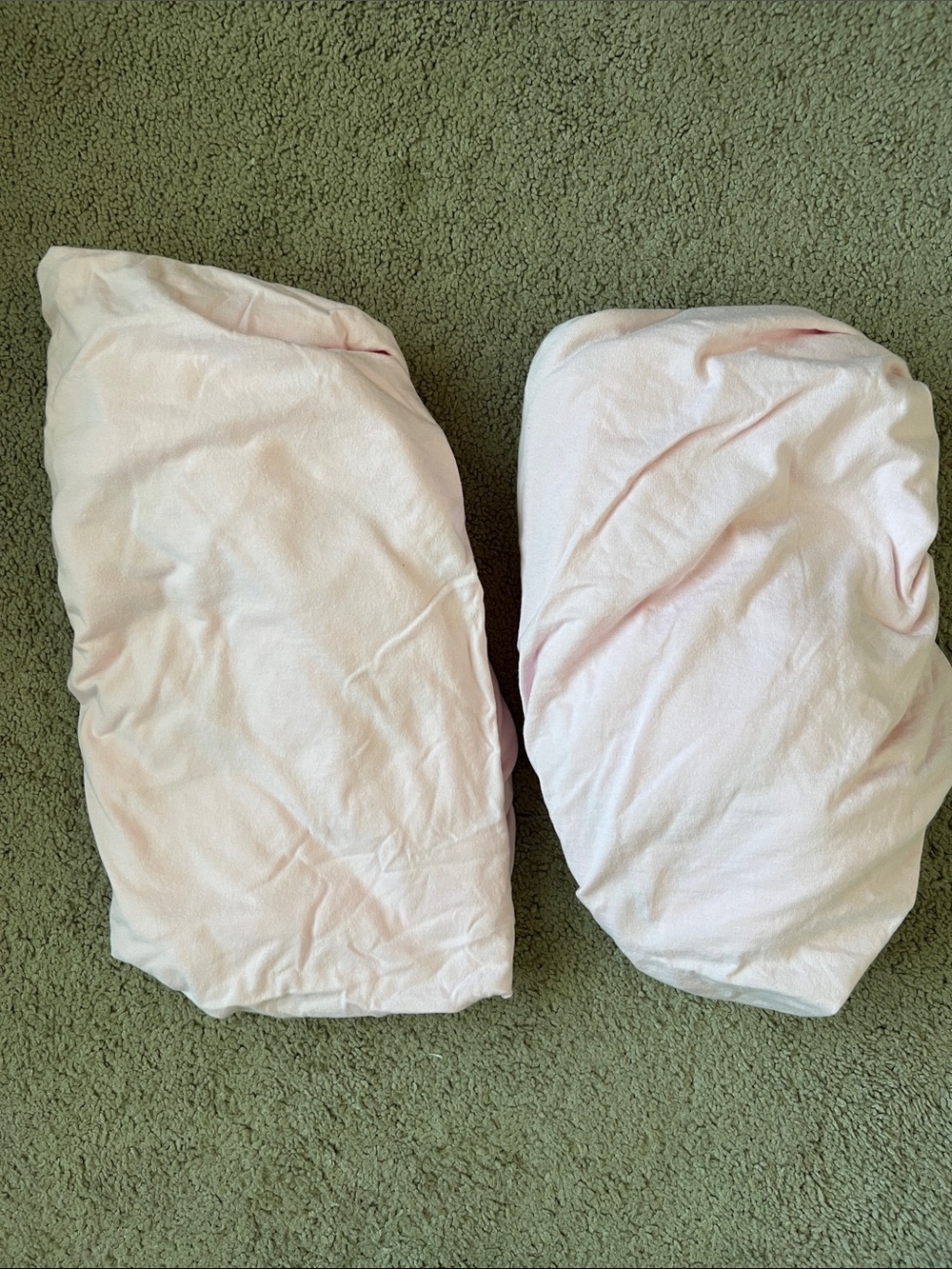 2 Pink crib fitted Sheet Set. One is new, one used once!